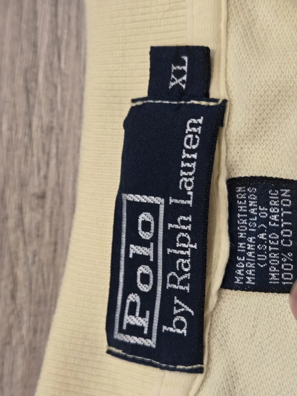 Ralph Lauren Men's Pale Yellow Polo with Black Pony